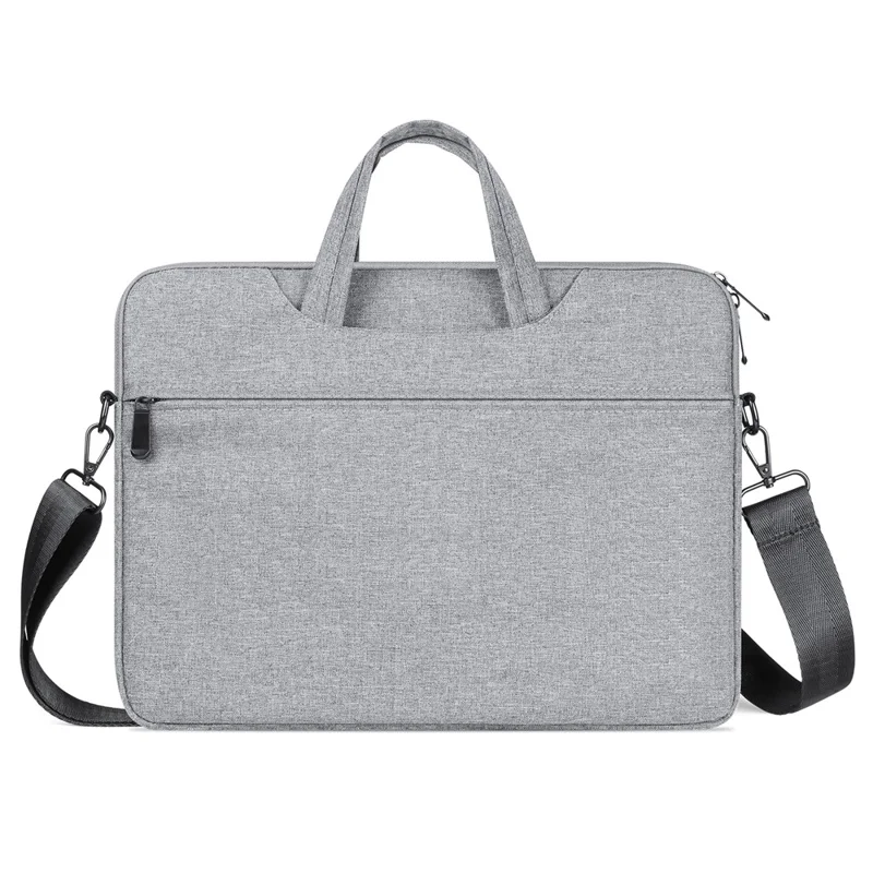 DUX DUCIS LBJB Series 14-15.4 Inch Notebook Pouch Waterproof Laptop Handbag with Shoulder Strap - Light Grey
