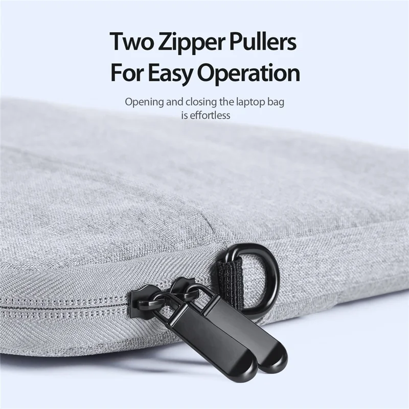 DUX DUCIS LBJB Series 14-15.4 Inch Notebook Pouch Waterproof Laptop Handbag with Shoulder Strap - Light Grey