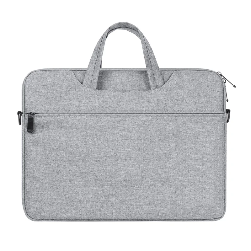 DUX DUCIS LBJB Series 14-15.4 Inch Notebook Pouch Waterproof Laptop Handbag with Shoulder Strap - Light Grey