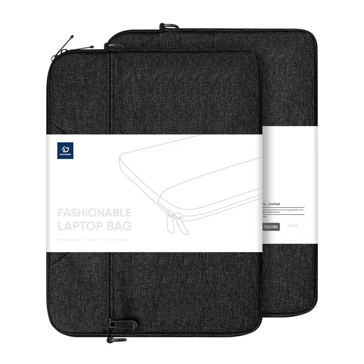 Dux Ducis LBJB Serie 15,5-16 Zoll Notizbuch Mit Umhängetasche Anti-kratzer-laptop Handtasche - Schwarz