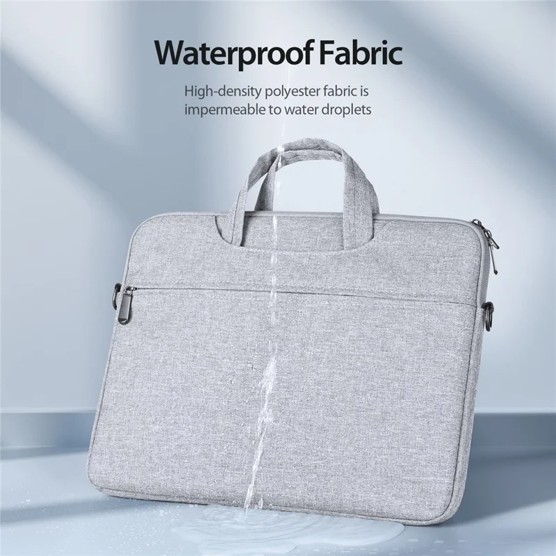 DUX DUCIS LBJB Series 15.5-16 Inch Notebook Carrying Shoulder Bag Anti-scratch Laptop Handbag - Light Grey