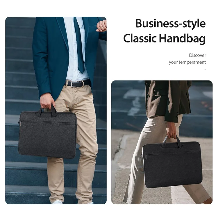 DUX DUCIS LBTC Series 14-15.4 inch Laptop Carrying Bag Polyester Notebook Shockproof Handbag - Negro