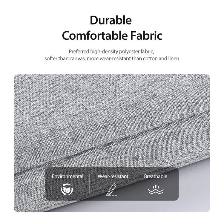 DUX DUCIS LBTC Series 14-15.4 inch Laptop Carrying Bag Polyester Notebook Shockproof Handbag - Light Grey