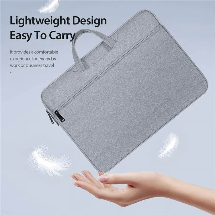 DUX DUCIS LBTC Series 14-15.4 inch Laptop Carrying Bag Polyester Notebook Shockproof Handbag - Light Grey