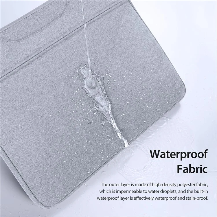 DUX DUCIS LBTC Series 14-15.4 inch Laptop Carrying Bag Polyester Notebook Shockproof Handbag - Light Grey