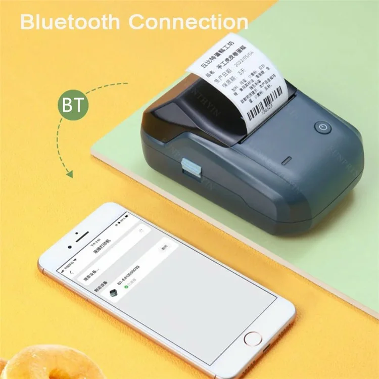 Niimbot B1 Mini -etikettendrucker 203 DPI Bluetooth Label Maker Machine Thermaldrucker - Blauer See