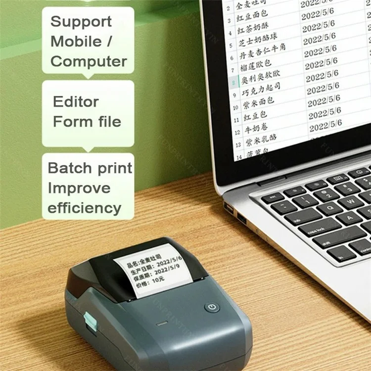NIIMBOT B1 Mini-Etikettendrucker 203 DPI Bluetooth-Etikettendruck-Maschine Thermaldrucker - Grün