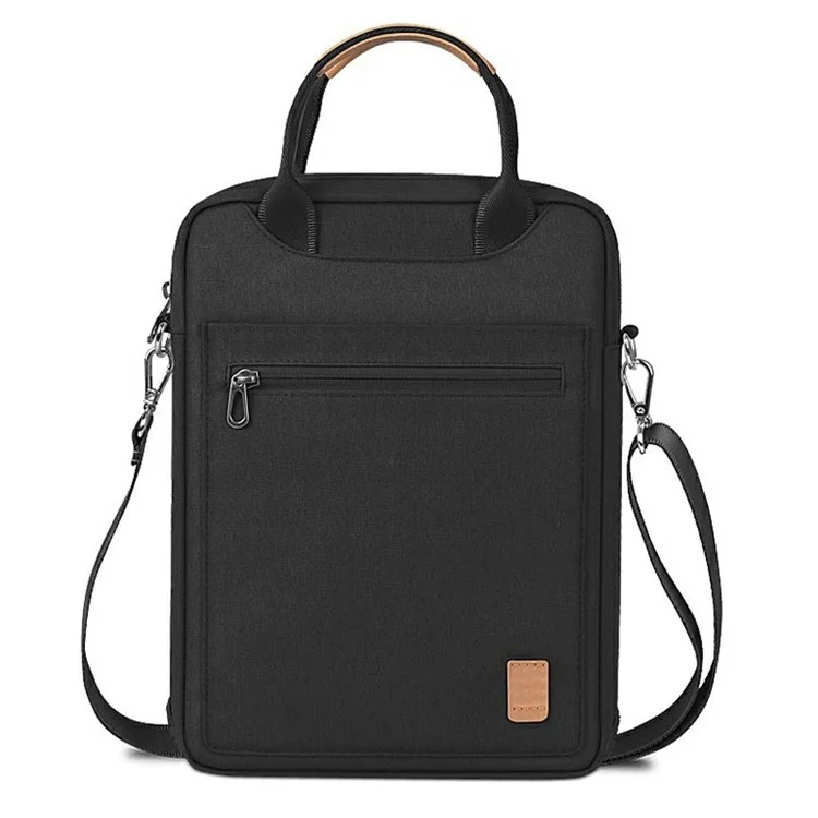 13-inch Waterproof Nylon Tablet Bag for iPad Carrying Bag with Shoulder Strap - Black