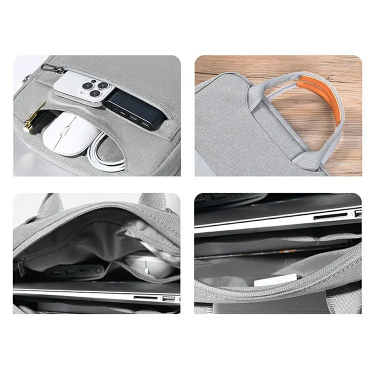 13-inch Waterproof Nylon Tablet Bag for iPad Carrying Bag with Shoulder Strap - Black