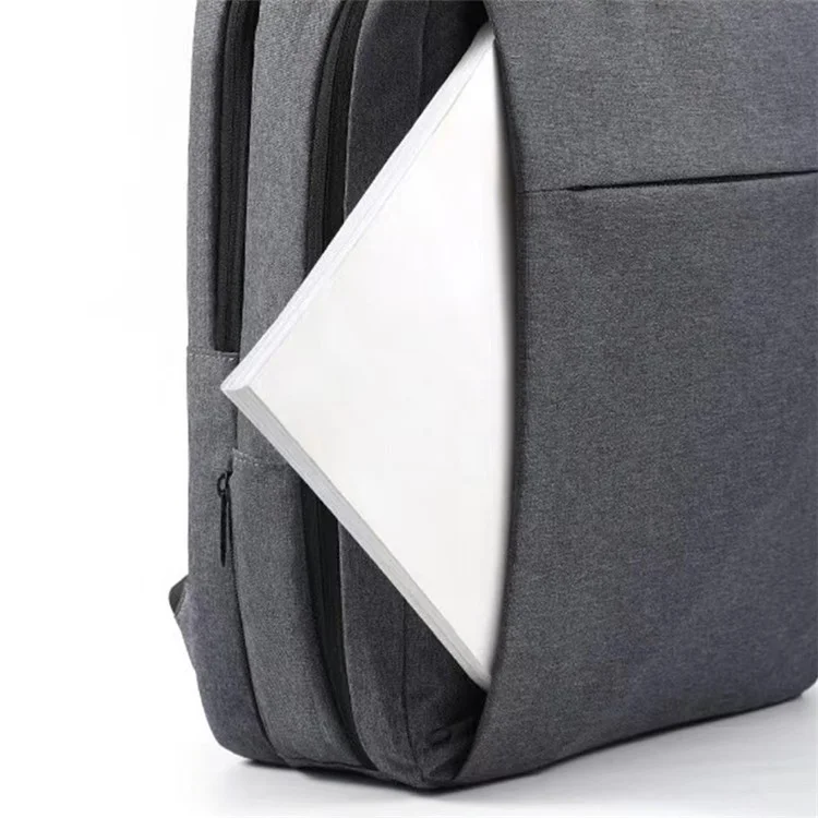 Mochila para laptop de 14-15,6 polegadas Oxford Cloth Dual Layer Outdoor Travel Bag com porta USB externa - Cinza