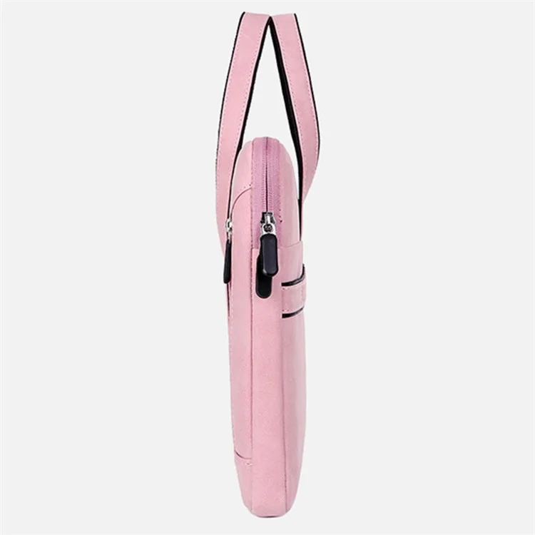 Q5 13-13,3 Zoll Laptop PU-Leder Schutz Handtasche Soft Futter Notebook Tragetasche - Pink