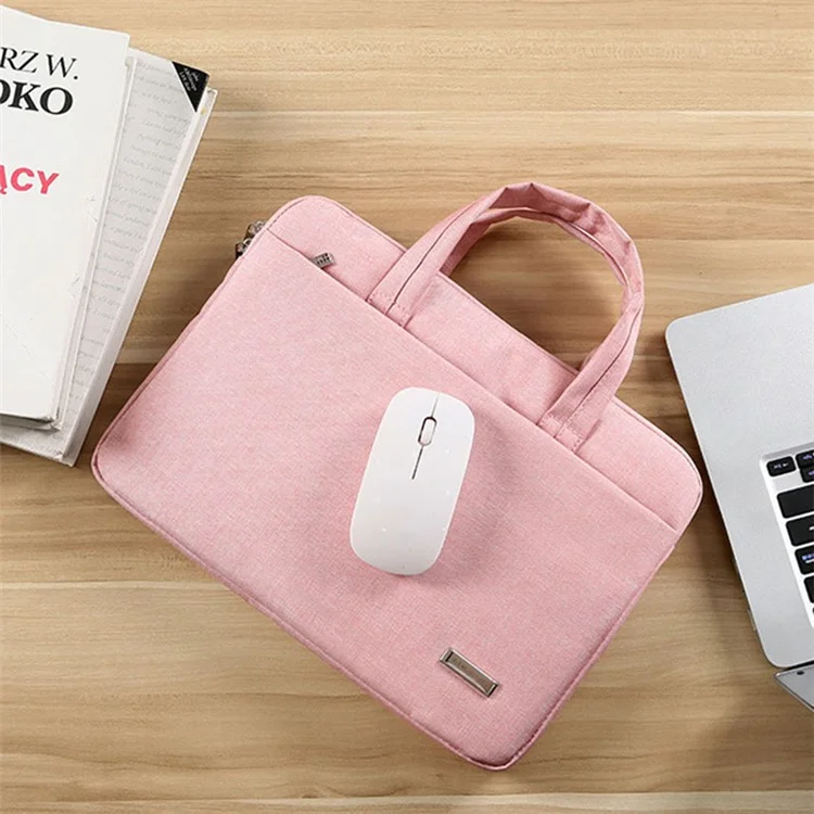173 11-12 Zoll Laptop-Handtasche Stoßfest Oxford-Gewebe Notebook Protective Bag - Pink