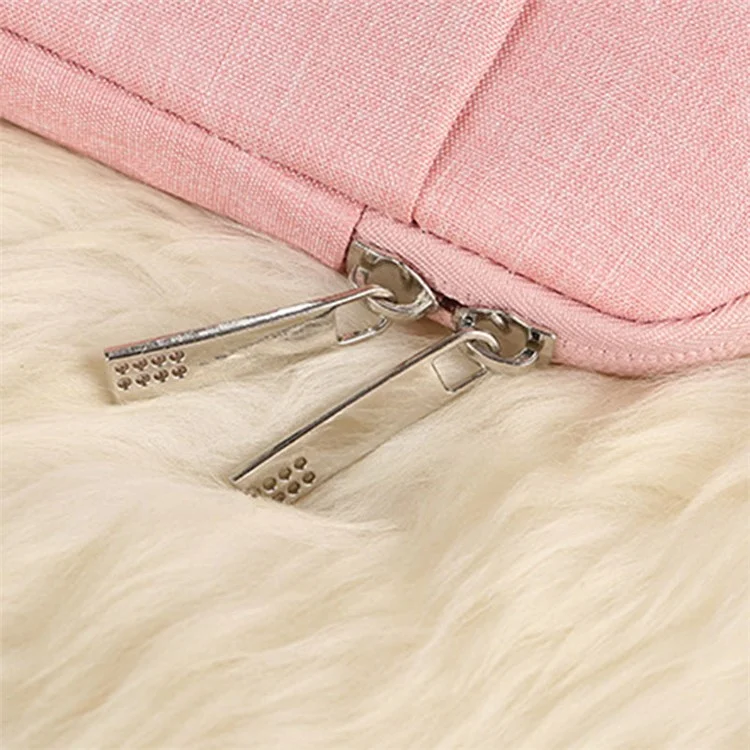 173 14-14.6 Zoll Laptop Oxford Cloth Handtasche Weiche Fütterung Wasserdicht Notebook-Tragetasche - Pink