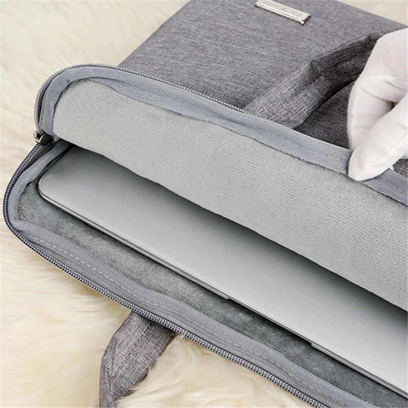 173 14-14.6 Inch Laptop Oxford Cloth Handbag Soft Lining Waterproof Notebook Carrying Bag - Dark Blue