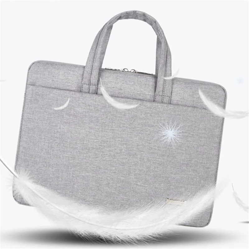 173 14-14.6 Inch Laptop Oxford Cloth Handbag Soft Lining Waterproof Notebook Carrying Bag - Dark Blue