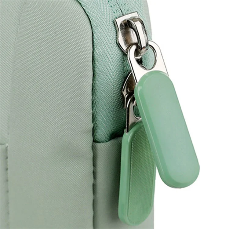 910 13.3 Inch Laptop Handbag Oxford Cloth Notebook Computer Bag with Shoulder Strap - Green