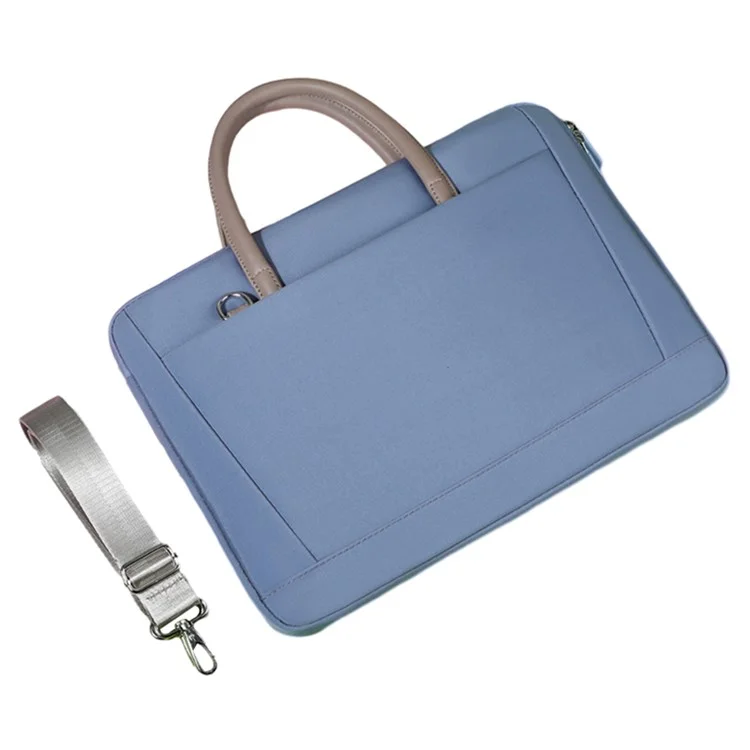 910 13.3 Inch Laptop Handbag Oxford Cloth Notebook Computer Bag with Shoulder Strap - Blue