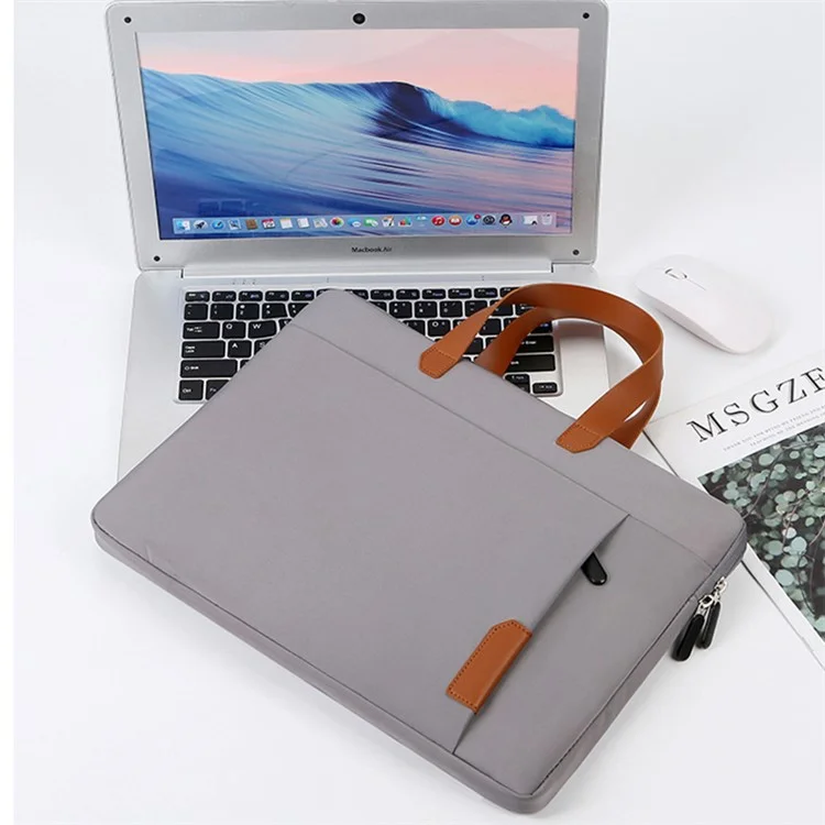 C7 15-15,6 Zoll Laptop-tasche Oxford Stoff Notizbuch Handtasche Business Bag Mit Weichem Futter - Grau