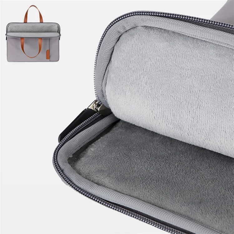 C7 13-13.3 Inch Business Handbag Oxford Cloth Laptop Bag Notebook Carrying Bag with Soft Lining - Grey