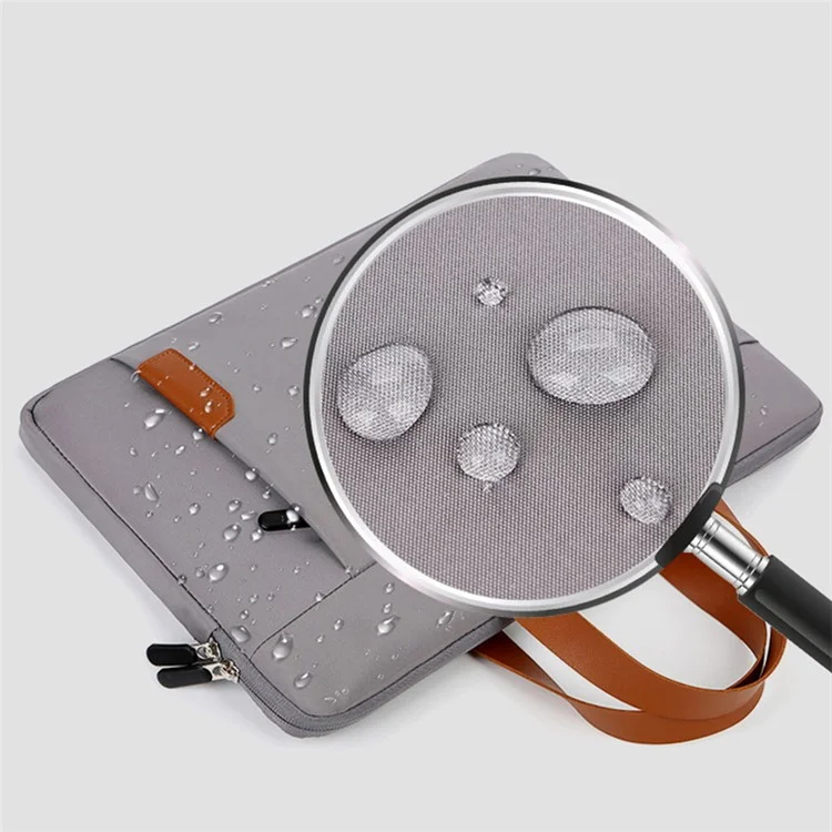 C7 13-13.3 Inch Business Handbag Oxford Cloth Laptop Bag Notebook Carrying Bag with Soft Lining - Grey