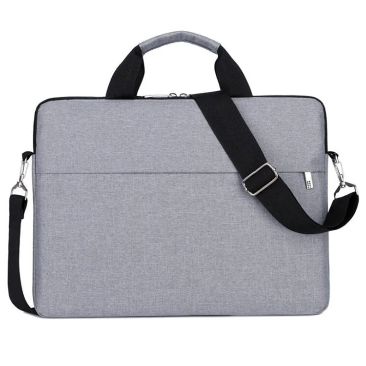 Сумка для ноутбука 15 дюймов 300D Katiomic Fabric Notebook Anti-shock Crossbody Bag - Grey