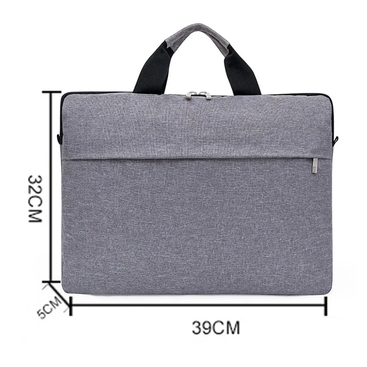 Сумка для ноутбука 15 дюймов 300D Katiomic Fabric Notebook Anti-shock Crossbody Bag - Grey