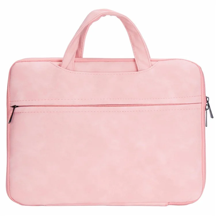 Bolsa de Transporte para Notebook de 15,6 Polegadas de Couro Sintético (PU) com Alças - Rosa