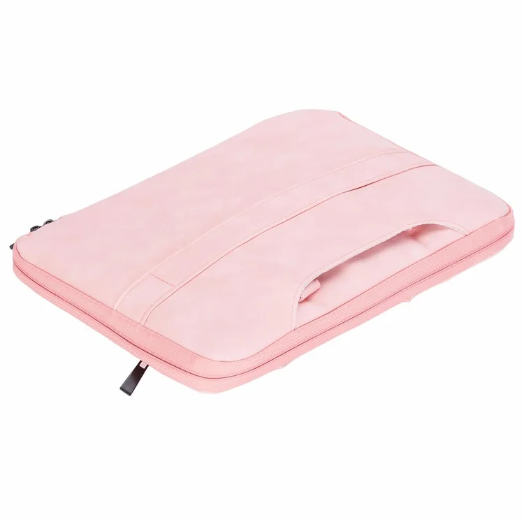 Bolsa de Transporte para Notebook de 15,6 Polegadas de Couro Sintético (PU) com Alças - Rosa