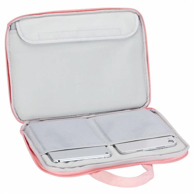 Bolsa de Transporte para Notebook de 15,6 Polegadas de Couro Sintético (PU) com Alças - Rosa