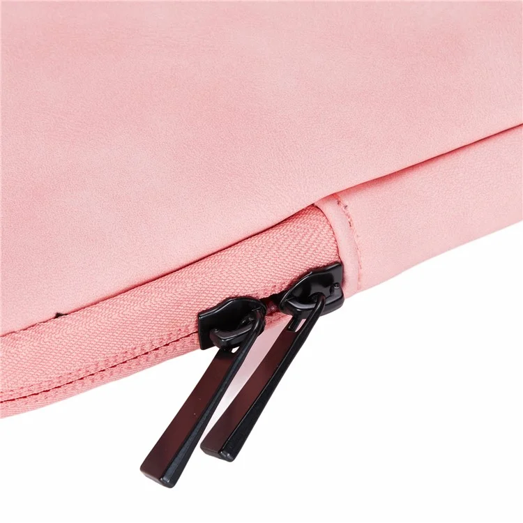 10.8-11 Inch Laptop Bag PU Portable Notebook Computer Briefcase Carrying Cover - Pink