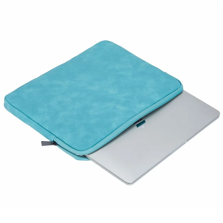 Bolsa para Notebook de 14,1 a 15,4 Polegadas Bolsa de Couro PU Pasta de Computador Portátil Capa de Transporte - Azul