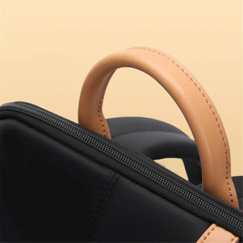 BOPAI 14-inch Laptop Waterproof Backpack Nylon Polyester Business Commute Notebook Shoulder Bag - Pink