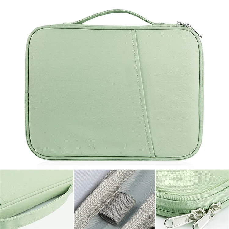 Borsa per Laptop da 10,5-11 Pollici Maniglia Borsa Portatile per Notebook Custodia per il Trasporto Borsa di Nylon - Verde Chiaro