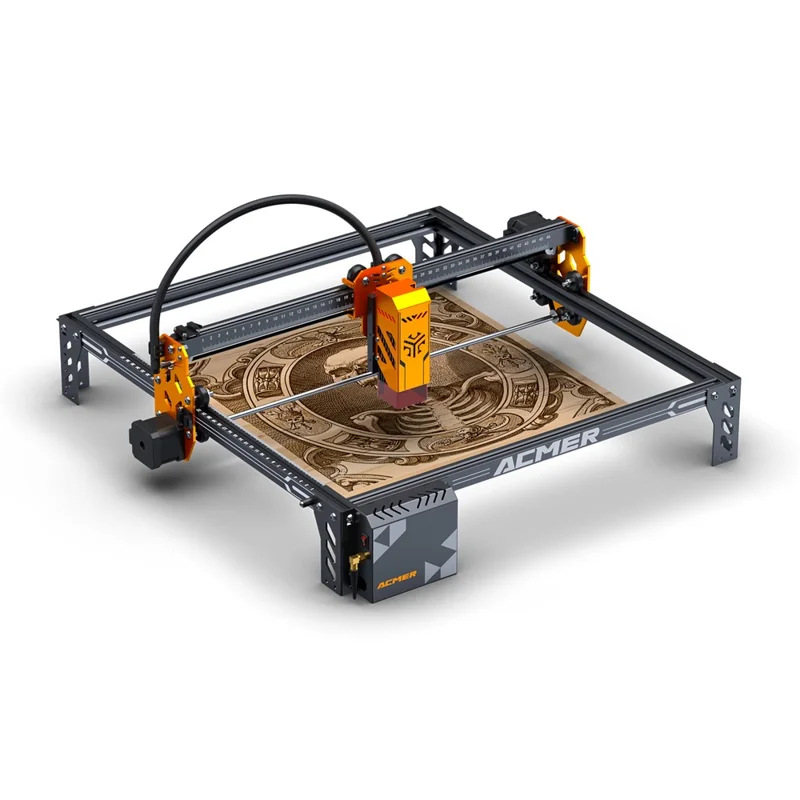 ACMER P1 S Pro 0.06mm Laser Focus Spot Four-wheel Structure 6W Laser Engraver - EU Plug