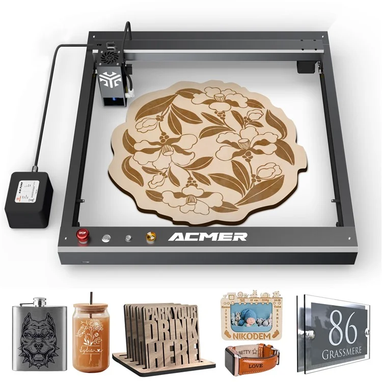 ACMER P2 20W Laser Engraver Fast Engraving Speed Laser Cutter Machine - US Plug