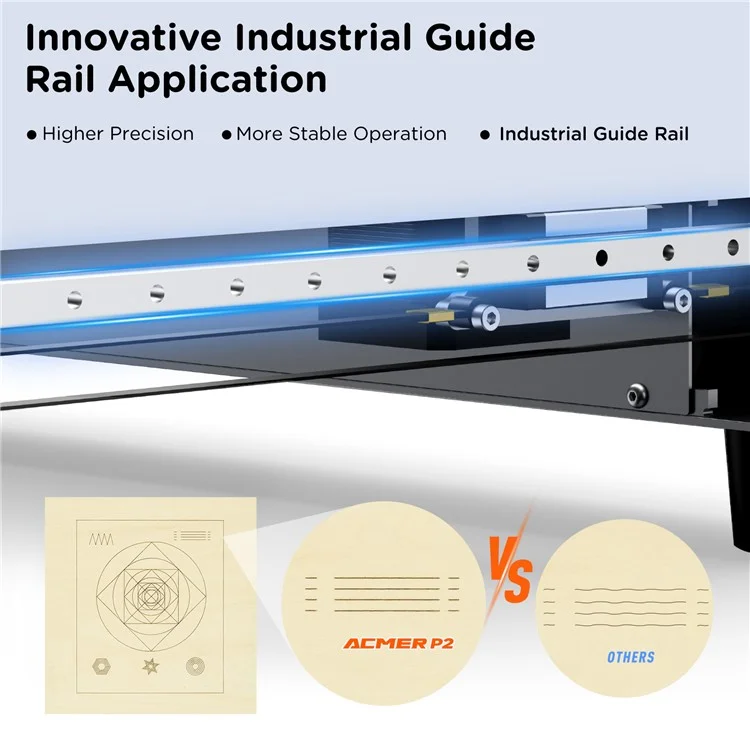 Imprimante laser ACMER P2 10W Gyroscope Detection Fast Engraving Laser Cutter Machine - Prise US