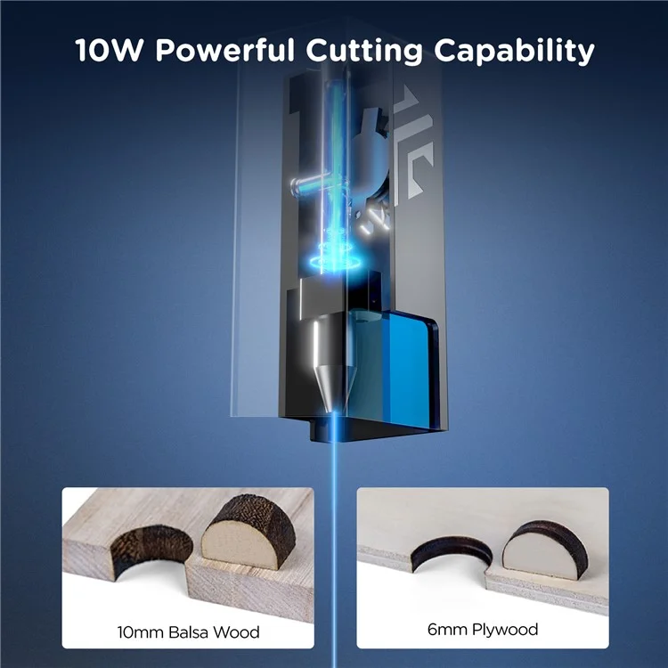 Imprimante laser ACMER P2 10W Gyroscope Detection Fast Engraving Laser Cutter Machine - Prise US