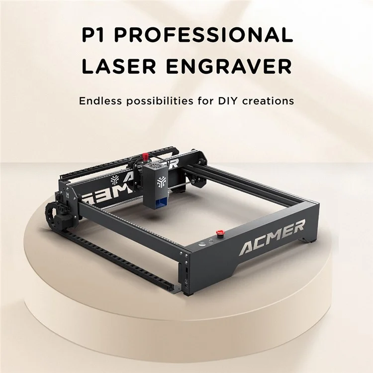 ACMER P1 20W Graveur laser haute vitesse 0,01 mm de précision Commande Wi-Fi Cutter Machine - Prise US