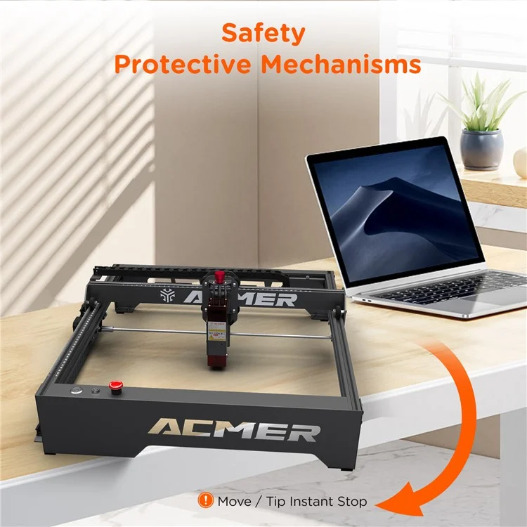 ACMER P1 20W Graveur laser haute vitesse 0,01 mm de précision Commande Wi-Fi Cutter Machine - Prise US