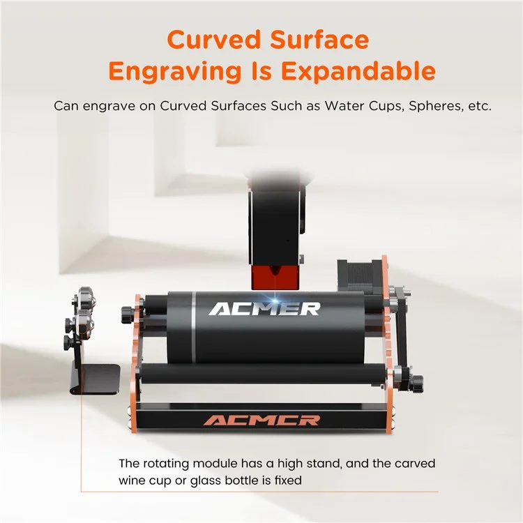 ACMER P1 20W Graveur laser haute vitesse 0,01 mm de précision Commande Wi-Fi Cutter Machine - Prise US