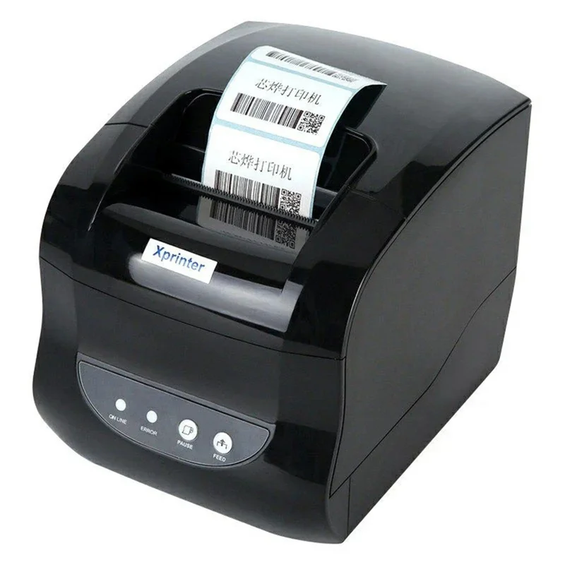 XPRINTER XP-365B 20-80mm QR Code Barcode Label Printer Thermal Self-adhesive Label Printer - UK Plug