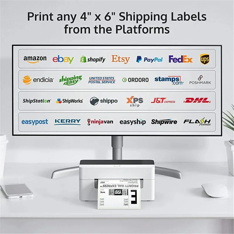 XPRINTER XP-D463B Label Maker with Thermal Printing 26-108mm QR Code Barcode Label Printer - AU Plug