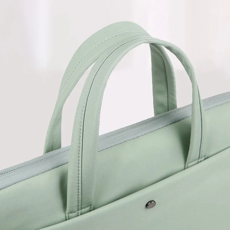 حقيبة تخزين من قماش أكسفورد لحقيبة كمبيوتر محمول مقاس 15.6 بوصة - أسود