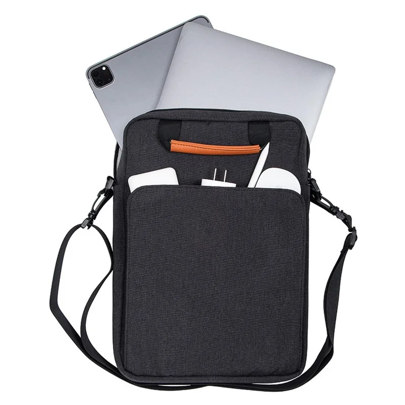 Borsa Verticale per Laptop da 13.3 Pollici in Tessuto Oxford Antiurto - Nero