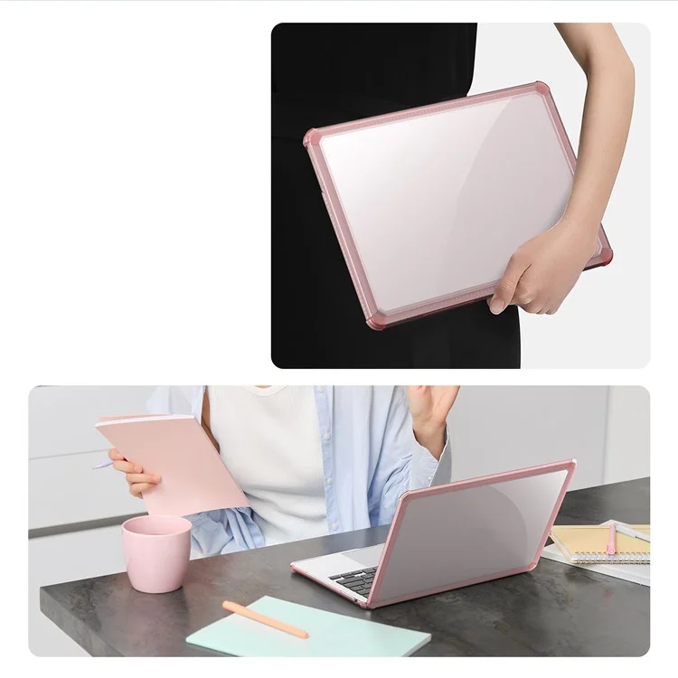 DUX DUCIS LCGM Series Glossy Case for MacBook Pro 14 inch (2024) (2021) / (2023) Anti-Scratch TPU+PC Cover - Pink