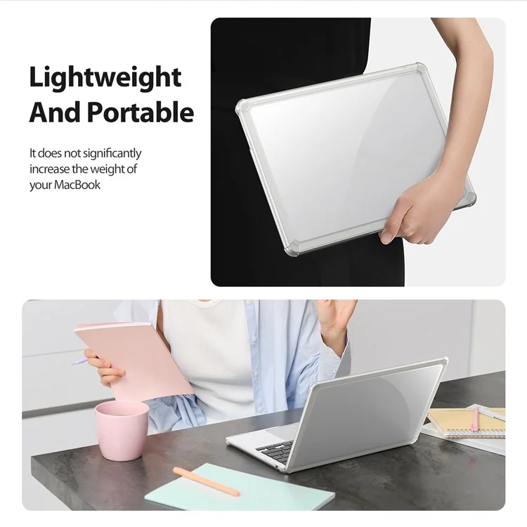 DUX DUCIS LCGM Series Glossy Case for MacBook Pro 14 inch (2024) (2021) / (2023) Anti-Scratch TPU+PC Cover - Transparent