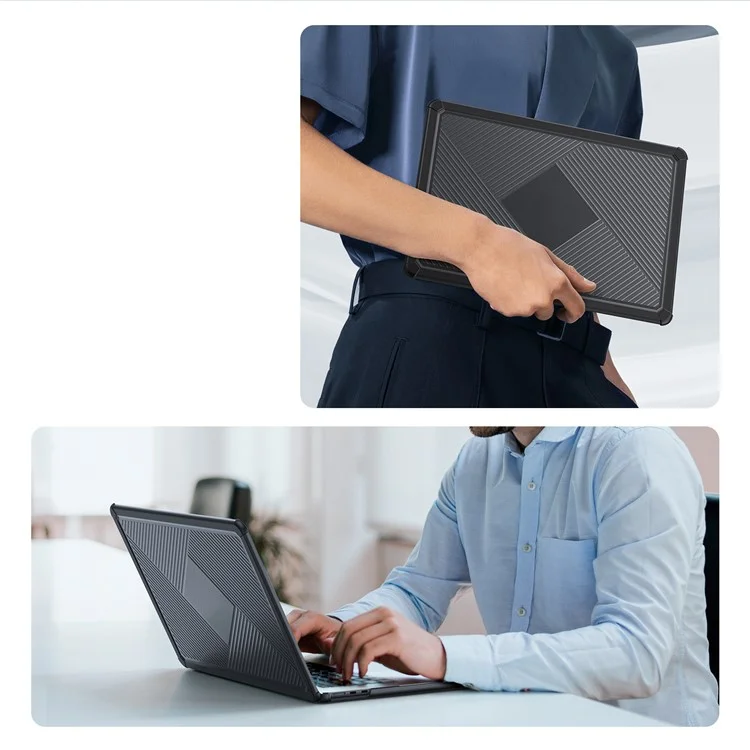 Funda DUX DUCIS LCGH Series para MacBook Pro de 14 pulgadas (2021) / (2023) Cubierta de estuche TPU+PC Protector de portátil - Negro