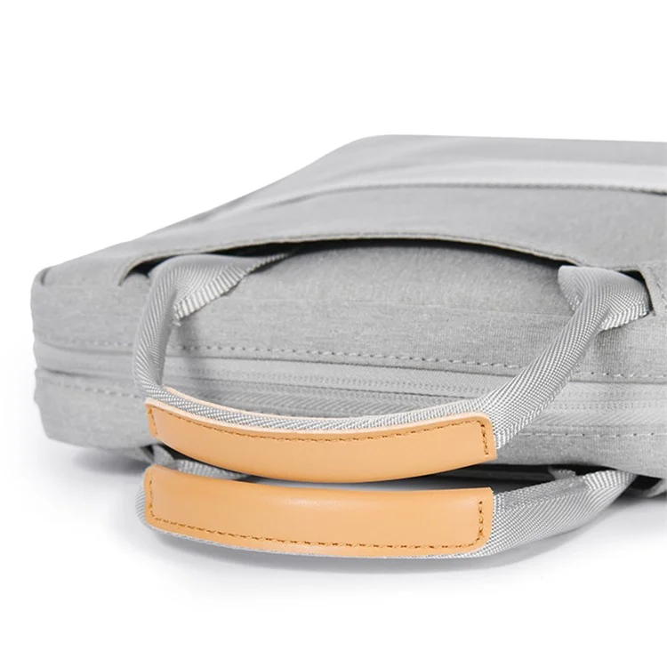 12.9-Inch Laptop Handbag Tablet PC Storage Pouch Briefcase Oxford Cloth Shoulder Bag - Grey