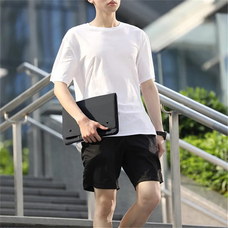 16 inch Laptop Case Multi-layer Nylon Waterproof Shockproof Notebook Sleeve Bag - White