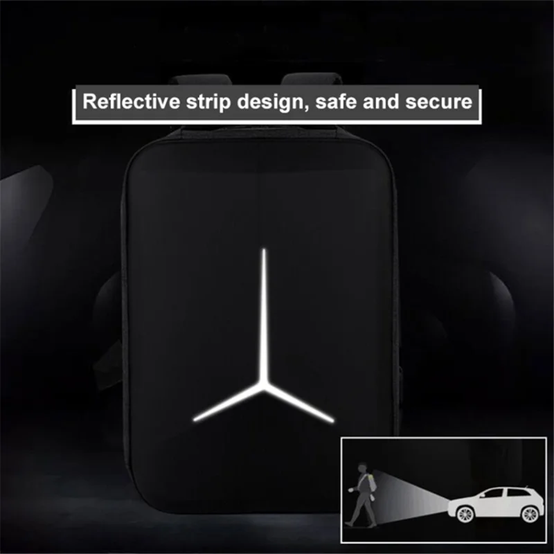 15 inch Laptop Backpack Waterproof Oxford Cloth+Polyester Computer Rucksack with USB Charging Port - Grey